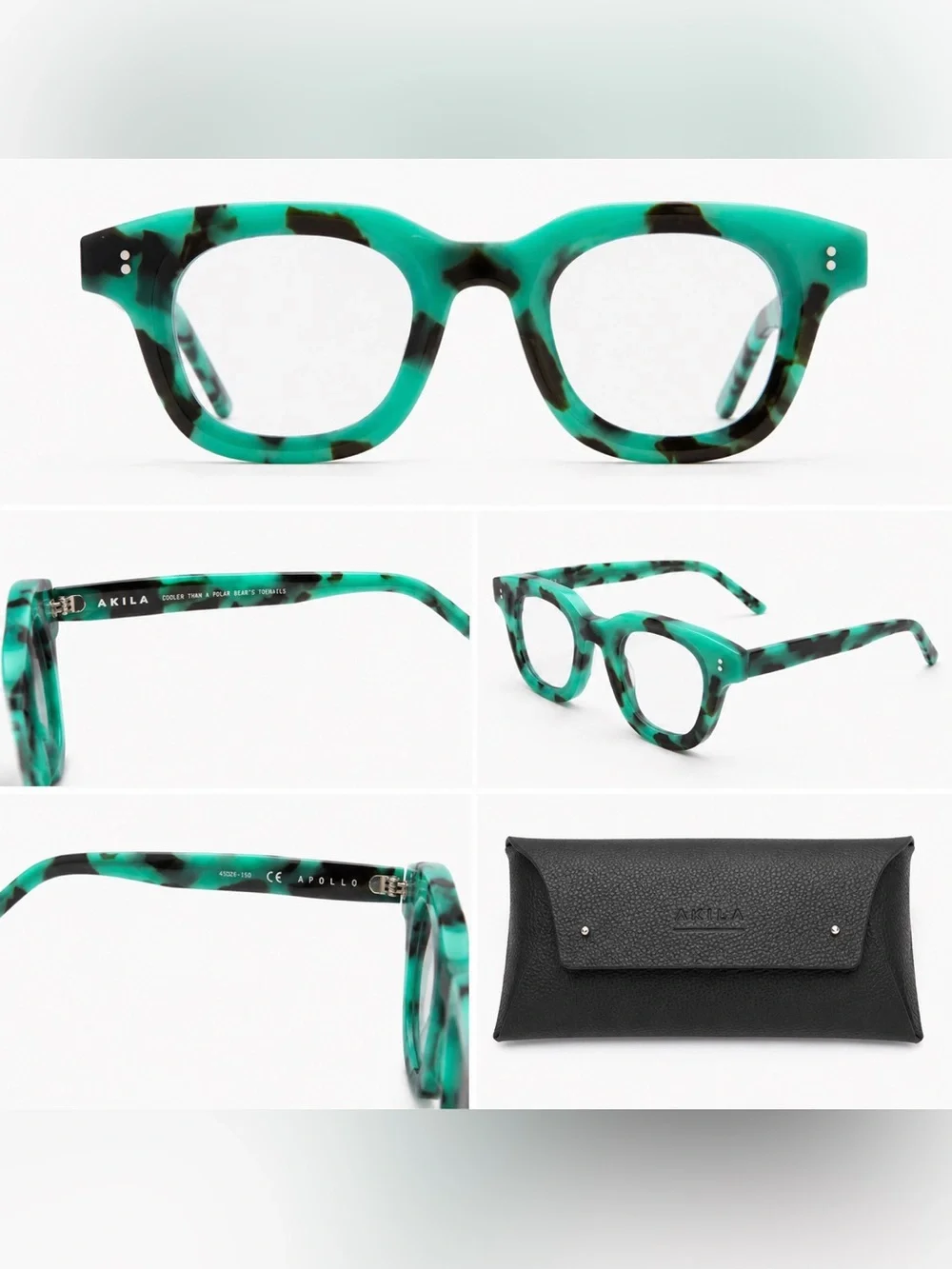 Akila Green Tortoiseshell sunglasses / lightly tinted